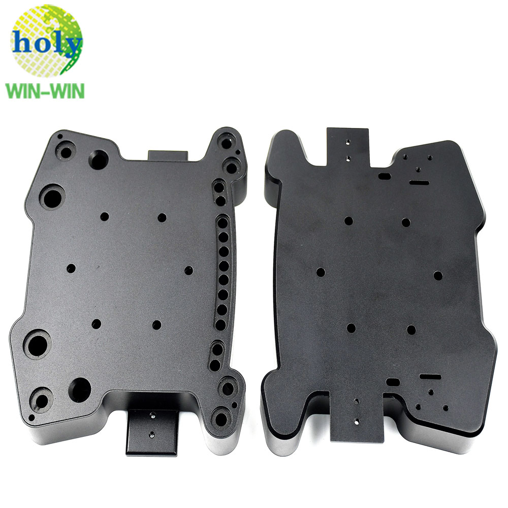 Piezas de mecanizado de aluminio CNC de precisión con acabado anodizado negro